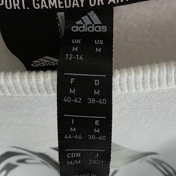 Adidas Women's White Sweatshirt with Black Logo - Picture 2 of 3